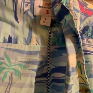 New Men’s Vineyard Vines Large Button Target Shirt